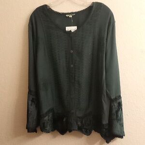 NEW Romantic Options Boho Hippie Cottagecore Travel Size S Green Color A31 X